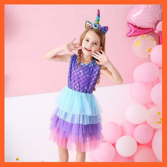 whatagift.com.au SH4595 / 3T Sleeveless Party Dresses For Girls