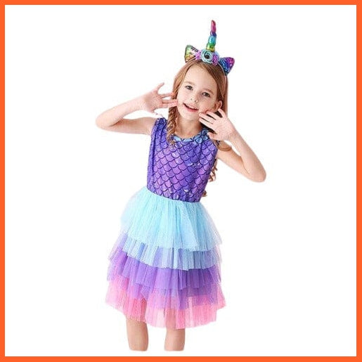 whatagift.com.au SH4595 / 4T Girls Sleeveless Party Dresses