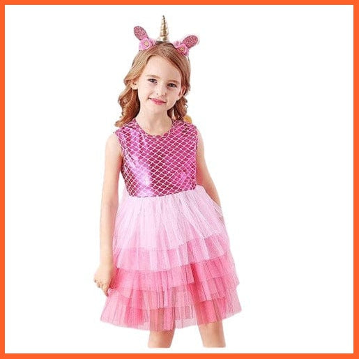 whatagift.com.au SH4597 / 8 Girls Sleeveless colorful Party Dresses
