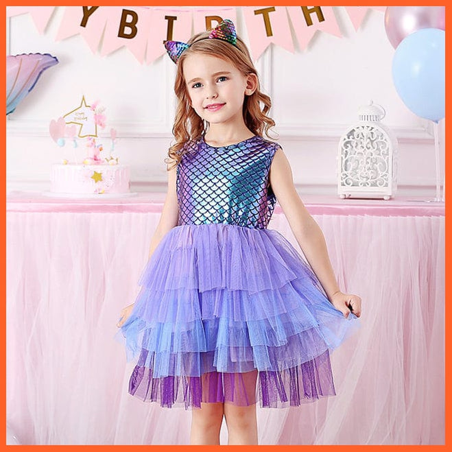 whatagift.com.au SH4599 / 3T Sleeveless Party Dresses For Girls