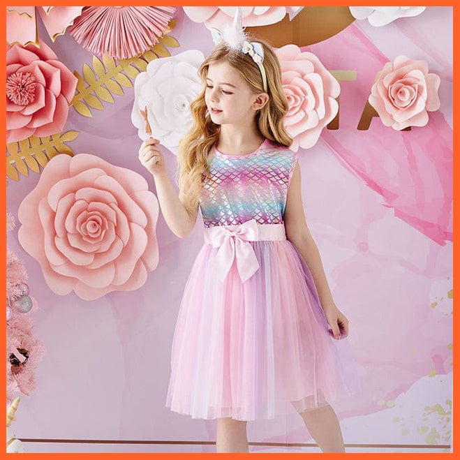 whatagift.com.au SH4983 / 7 Sleeveless Party Dresses For Girls