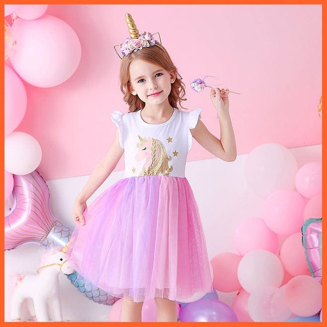 whatagift.com.au SH4992 / 6 Summer Flying Sleeve  Princess Dresses for Girls