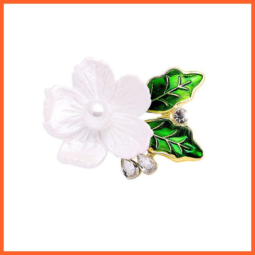 whatagift.com.au Shell Flower Pearl Badges and Brooch Pins For Women