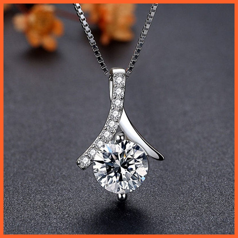 whatagift.com.au Shiny Crystal Women Heart Pendant Necklace For Mother's Day Gift