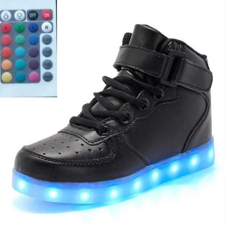 Led Shoes High Top With Remote Black | Light Up Shoes For Men And Women | Led Shoes For Kids And Adults | whatagift.com.au.