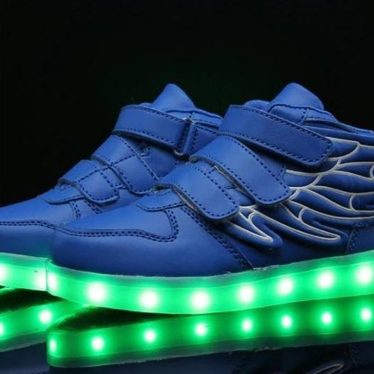 Blue Flying Led Shoes For Kids With Wings | Blue Wings Shoes For Boys And Girls | whatagift.com.au.
