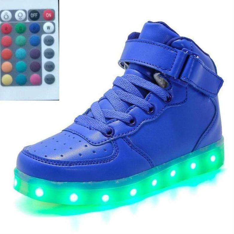 Led Shoes High Top With Remote Black | Light Up Shoes For Men And Women | Led Shoes For Kids And Adults | whatagift.com.au.