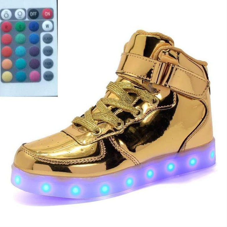Led Shoes High Top With Remote Black | Light Up Shoes For Men And Women | Led Shoes For Kids And Adults | whatagift.com.au.
