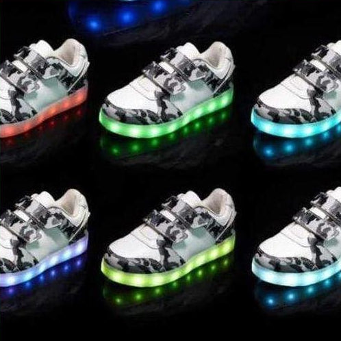 Led Light Children'S Camouflage Shoes - White | whatagift.com.au.