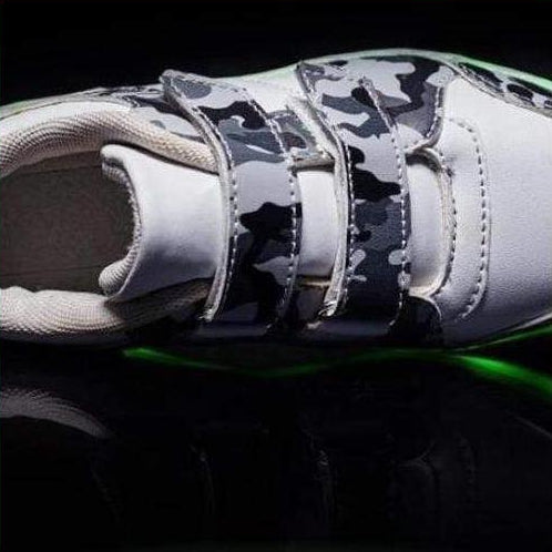 Led Light Children'S Camouflage Shoes - White | whatagift.com.au.