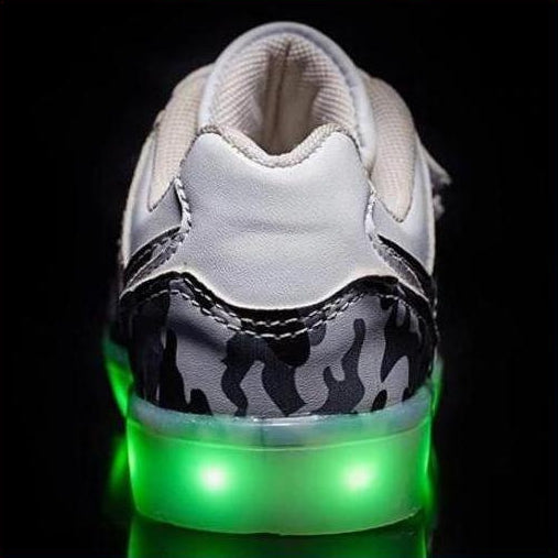 Led Light Children'S Camouflage Shoes - White | whatagift.com.au.