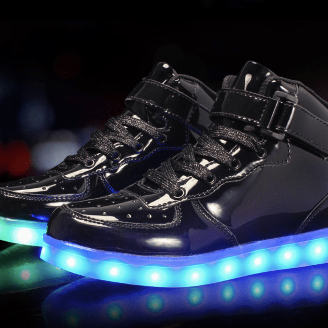 Led Shoes High Top With Remote Black | Light Up Shoes For Men And Women | Led Shoes For Kids And Adults | whatagift.com.au.