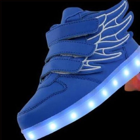 Blue Flying Led Shoes For Kids With Wings | Blue Wings Shoes For Boys And Girls | whatagift.com.au.