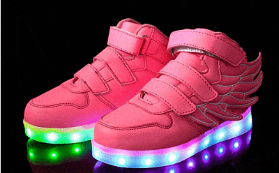 Pink Flying Led Shoes For Kids With Wings | Pink Wings Shoes For Boys And Girls | whatagift.com.au.
