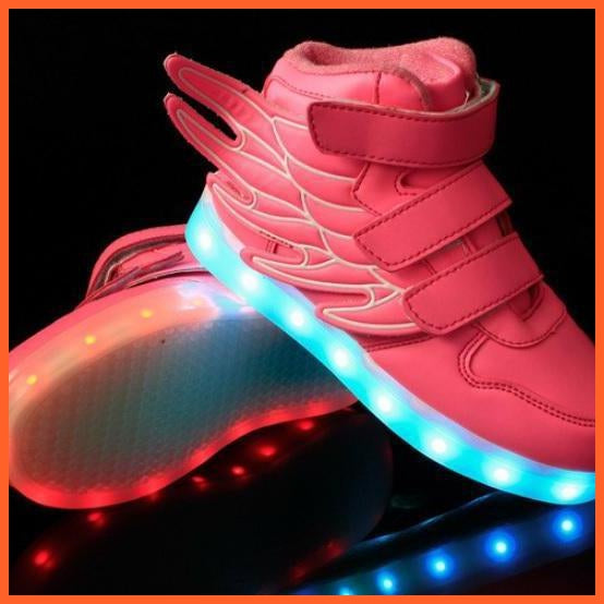 Pink Flying Led Shoes For Kids With Wings | Pink Wings Shoes For Boys And Girls | whatagift.com.au.