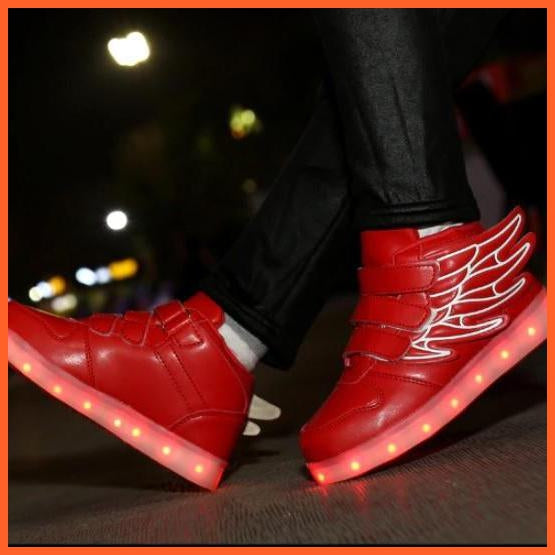 Red Flying Led Shoes For Kids With Wings | Red Wings Shoes For Boys And Girls | whatagift.com.au.