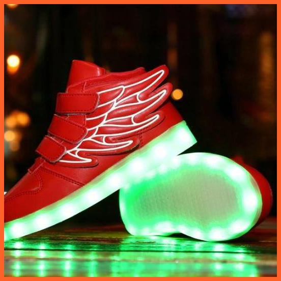 Red Flying Led Shoes For Kids With Wings | Red Wings Shoes For Boys And Girls | whatagift.com.au.