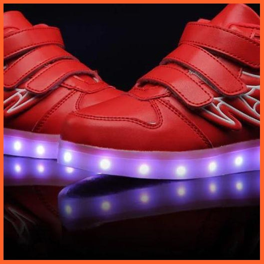 Red Flying Led Shoes For Kids With Wings | Red Wings Shoes For Boys And Girls | whatagift.com.au.