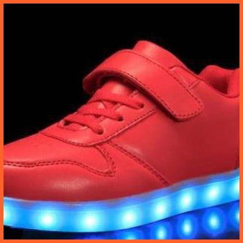 Glowing Night Led Shoes For Kids - Red | whatagift.com.au.