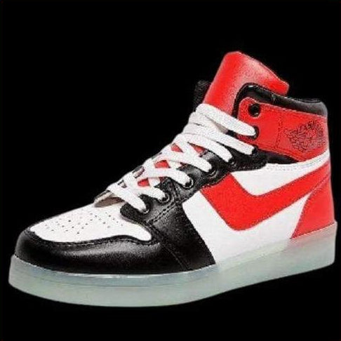Led Sports Shoes Sneakers High Top Usb - Red | whatagift.com.au.