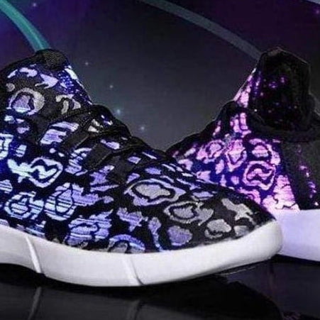 Fiber Optic Led Shoes Design - Black | whatagift.com.au.