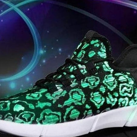 Fiber Optic Led Shoes Design - Black | whatagift.com.au.