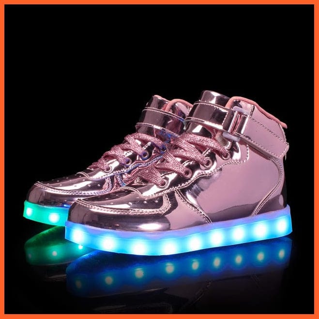 ledlegs Shoes Women Led Sneakers Shiny Pink 7 Led Colors And Usb Charging