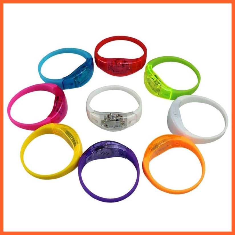 whatagift.com.au Silicone Sound Controlled LED Light Bracelet | Activated Glow Halloween Flash Wristband