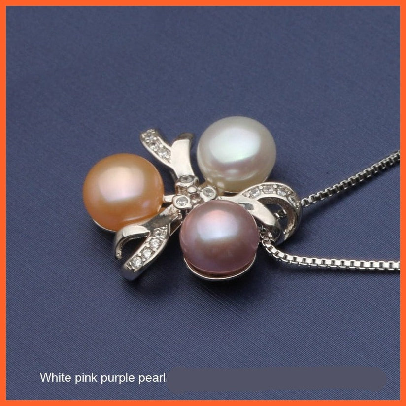 whatagift.com.au Silver Pendant With Natural Freshwater Pearl for Women
