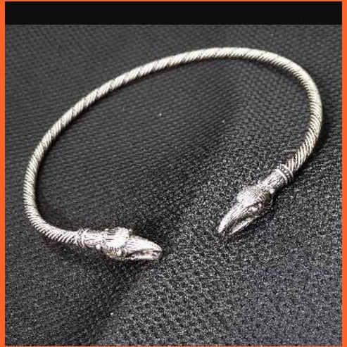 whatagift.com.au silver raven Viking Wolf Bracelet