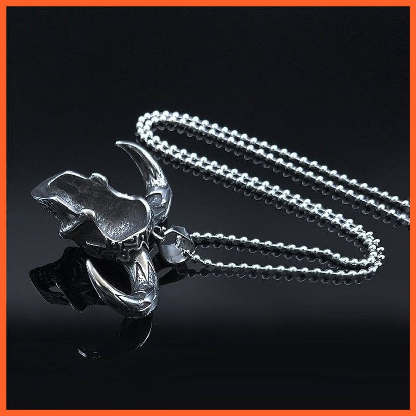 whatagift.uk Skeleton Stainless Steel Black Necklace Chain