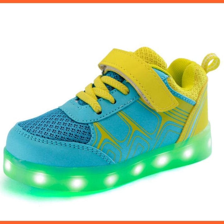 whatagift.com.au sky blue / 31 Insole 19.7CM Usb Charging Led Lights Kids Sneakers