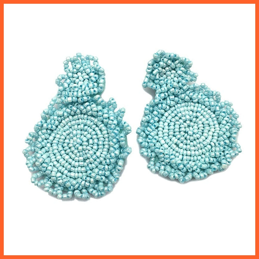 whatagift.com.au Sky Blue Earrings Bohemian Handmade Beads Drop Earrings For Women