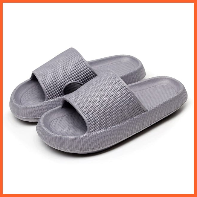 whatagift.com.au slippers gray / 44-45 Women Thick Platform Cloud Slippers Indoor Bathroom Slides | Soft EVA Anti-Slip Slipper