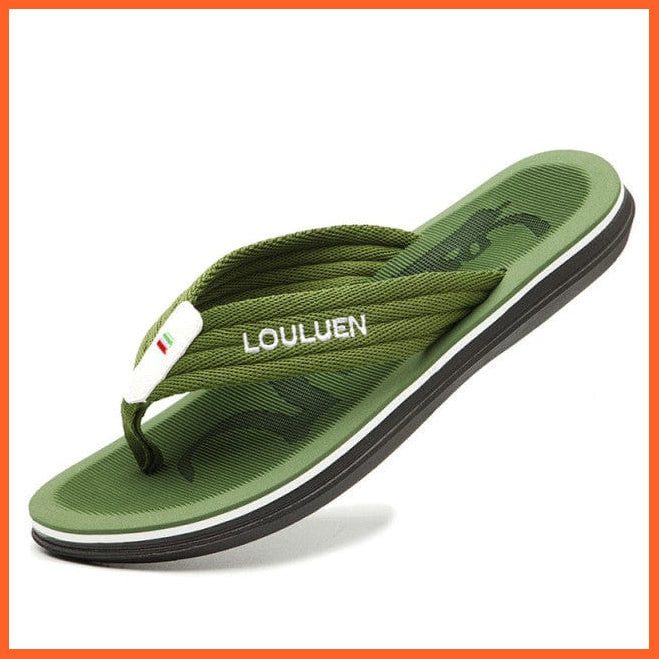 whatagift.com.au slippers green / 40 Unisex Summer Simple Striped Non-Slip Design Flip Flops