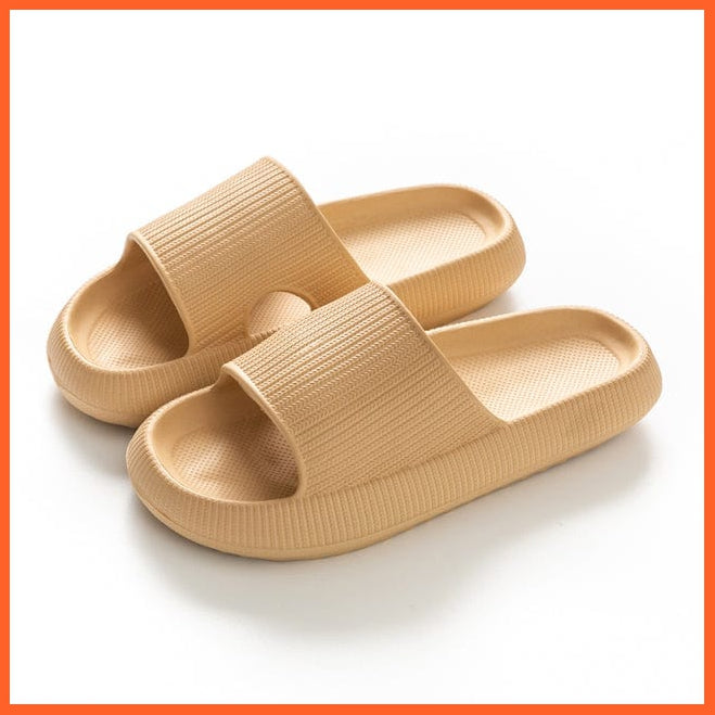 whatagift.com.au slippers khaki / 34-35 Women Thick Platform Cloud Slippers Indoor Bathroom Slides | Soft EVA Anti-Slip Slipper
