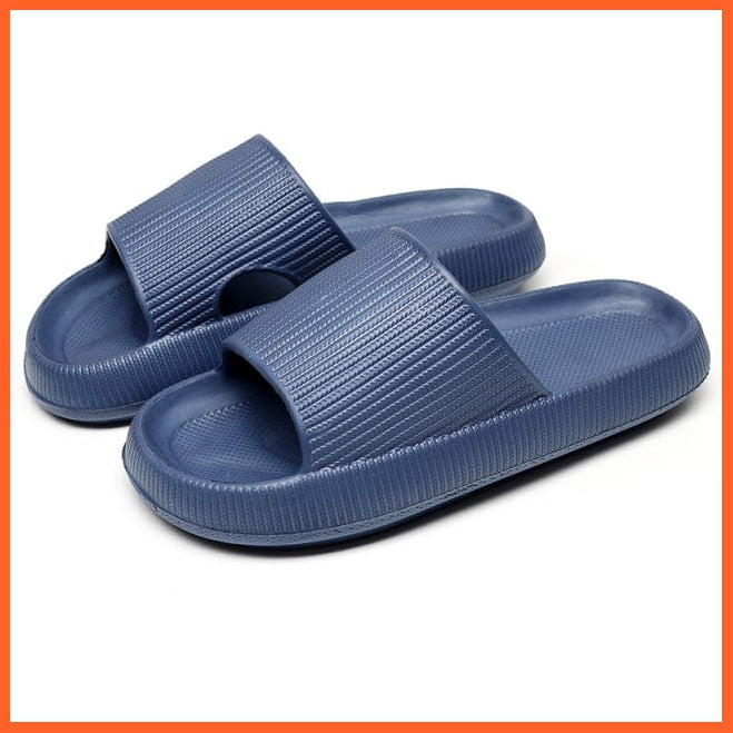 whatagift.com.au slippers navy / 44-45 Women Thick Platform Cloud Slippers Indoor Bathroom Slides | Soft EVA Anti-Slip Slipper