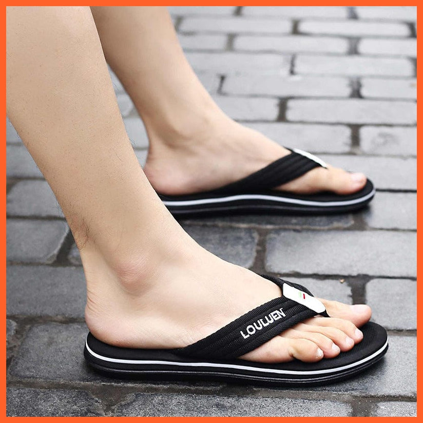 whatagift.com.au slippers Unisex Summer Simple Striped Non-Slip Design Flip Flops