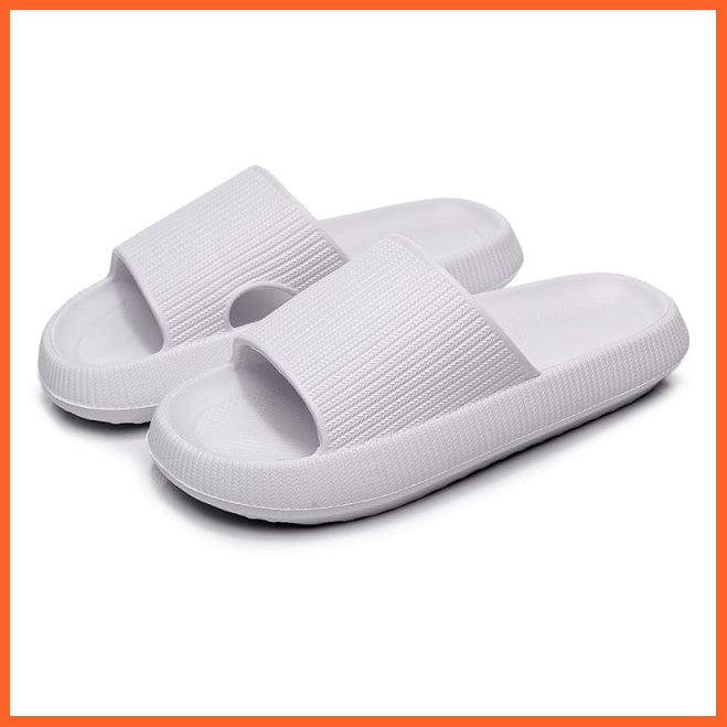 whatagift.com.au slippers white / 38-39 Women Thick Platform Cloud Slippers Indoor Bathroom Slides | Soft EVA Anti-Slip Slipper