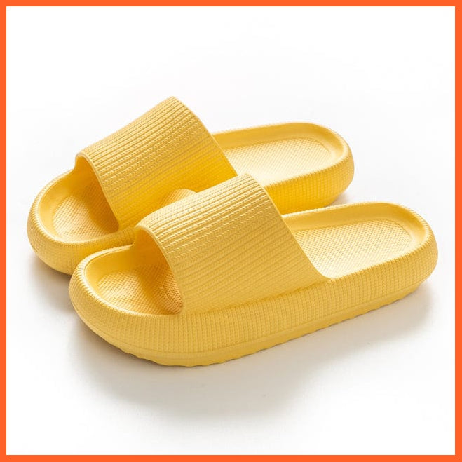 whatagift.com.au slippers yellow / 40-41 Women Thick Platform Cloud Slippers Indoor Bathroom Slides | Soft EVA Anti-Slip Slipper