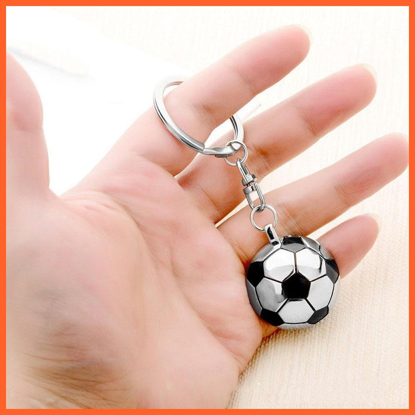 Soccer Fans Keychain - Gift Keychain Soccer Ball With Mirror On Back | whatagift.com.au.