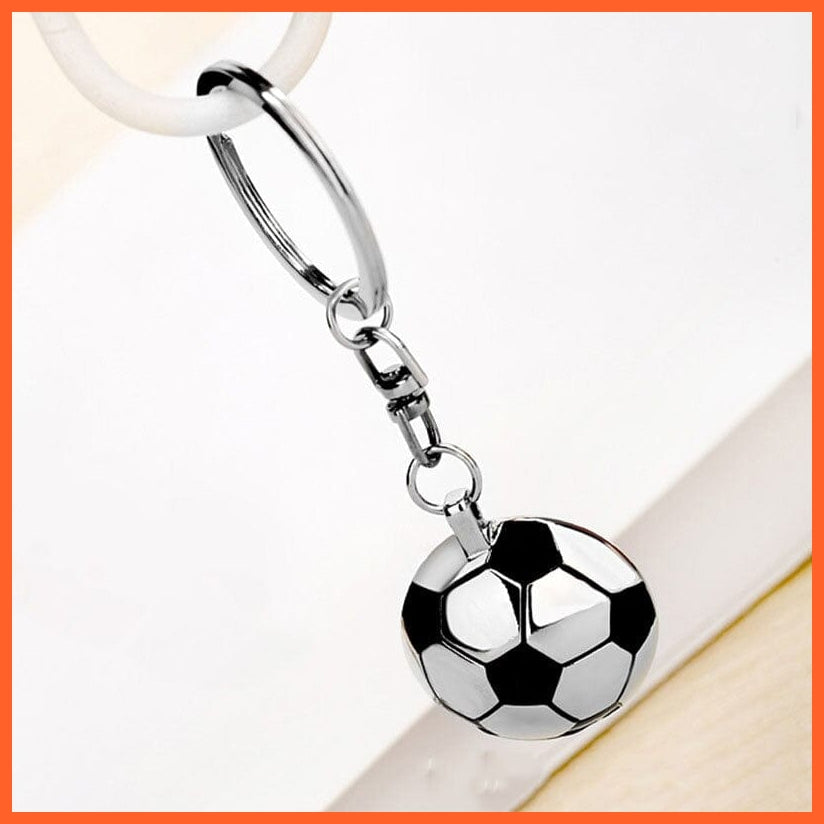 whatagift.com.au Soccer Fans Keychain - Gift Keychain Soccer Ball With Mirror On Back