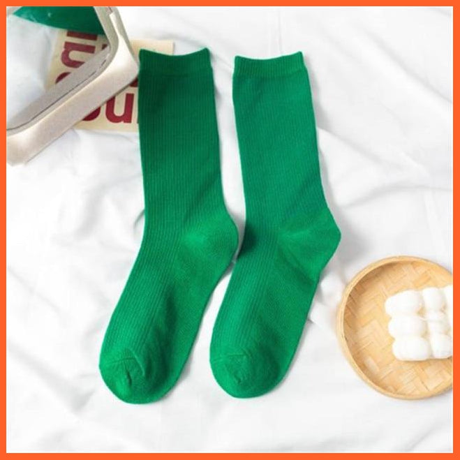 Mid Length Solid Colors Cotton Socks For Women | whatagift.com.au.