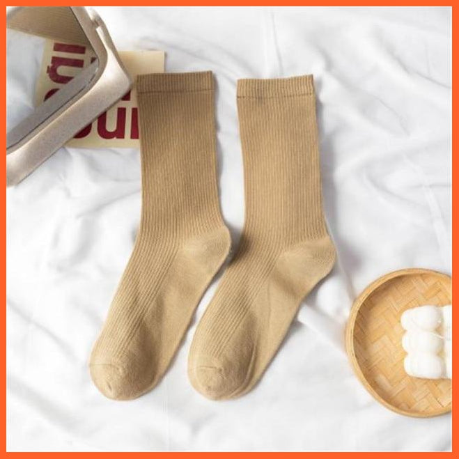 Mid Length Solid Colors Cotton Socks For Women | whatagift.com.au.