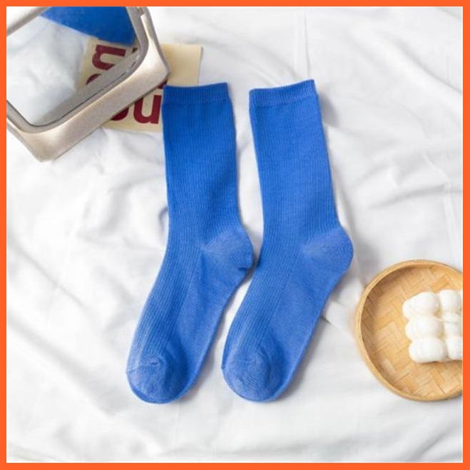 Mid Length Solid Colors Cotton Socks For Women | whatagift.com.au.