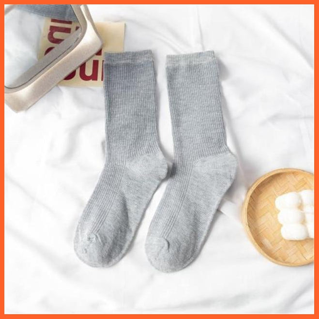 Mid Length Solid Colors Cotton Socks For Women | whatagift.com.au.