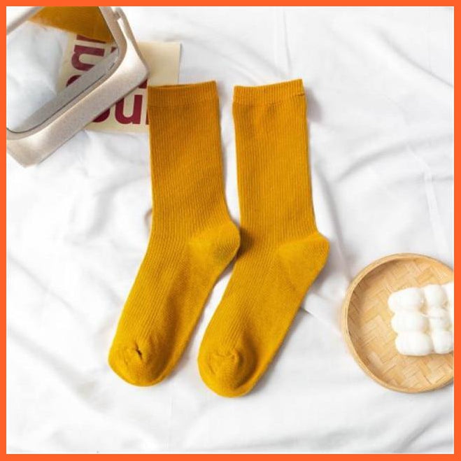 Mid Length Solid Colors Cotton Socks For Women | whatagift.com.au.