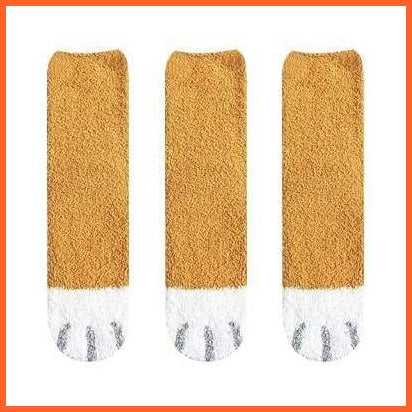 Cute Cartoon Animal Print Sock Cat Paw Socks For Women | Warm Fluffy Socks For Winter | whatagift.com.au.