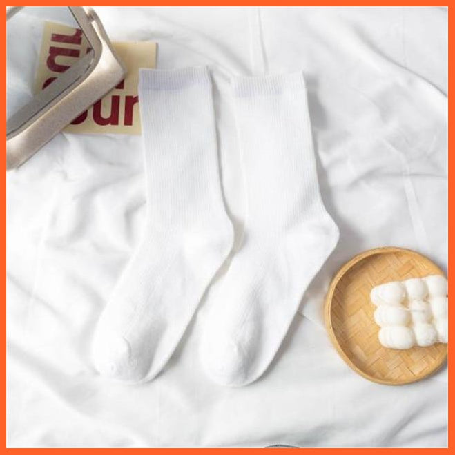 Mid Length Solid Colors Cotton Socks For Women | whatagift.com.au.