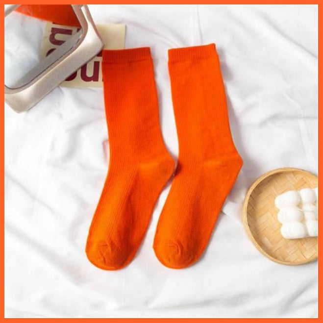 Mid Length Solid Colors Cotton Socks For Women | whatagift.com.au.